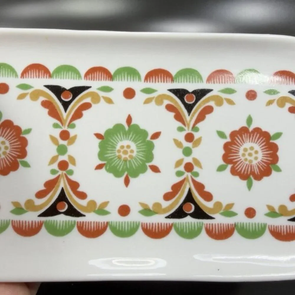 Gardner Verbilki Dmitrov Russian Porcelain Oval Trinket Tray Dish Ceramic Signed